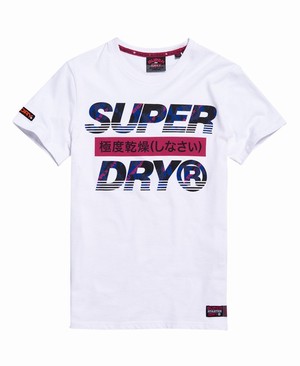 Superdry Trophy Camo Férfi Pólók Fehér | YODFI9382